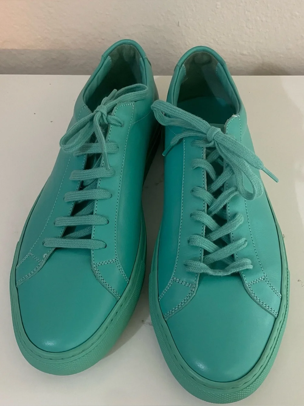 Common Projects Original Achilles Low in Rare Mint Turquoise Size 7